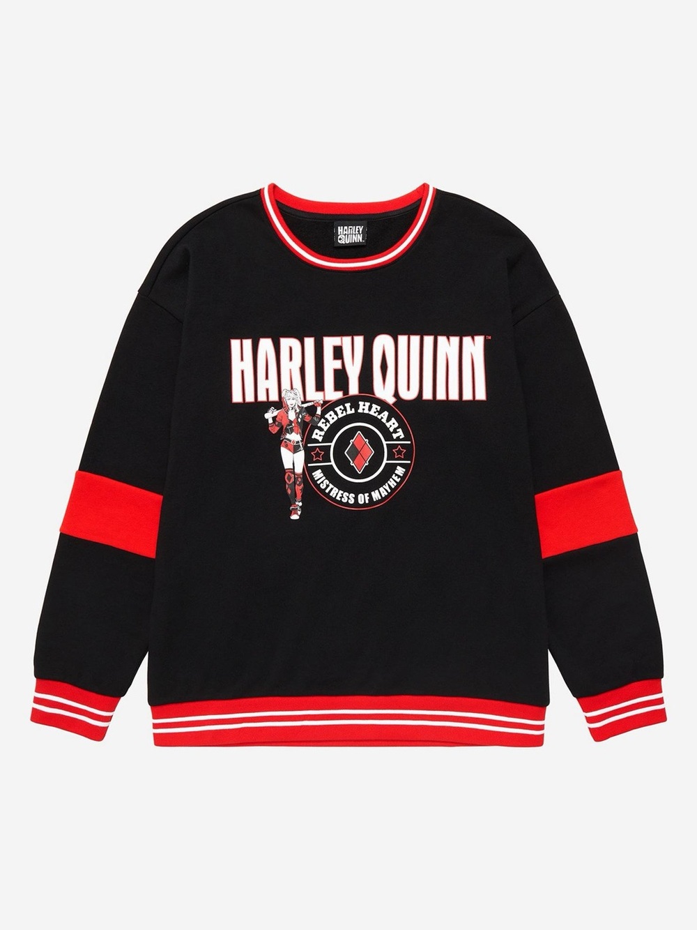DC Comics Batman Harley Quinn 30th Anniversary Varsity Crewneck